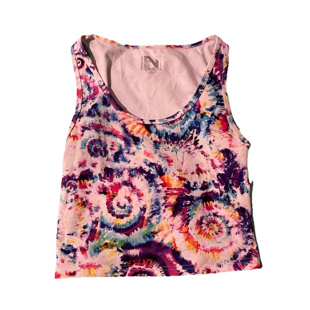 Women's Spiral Tie-Dye Activewear Crop Tank Top
